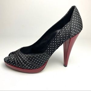 Steve Madden Polka Dot Peep Toe Heels Richh 9